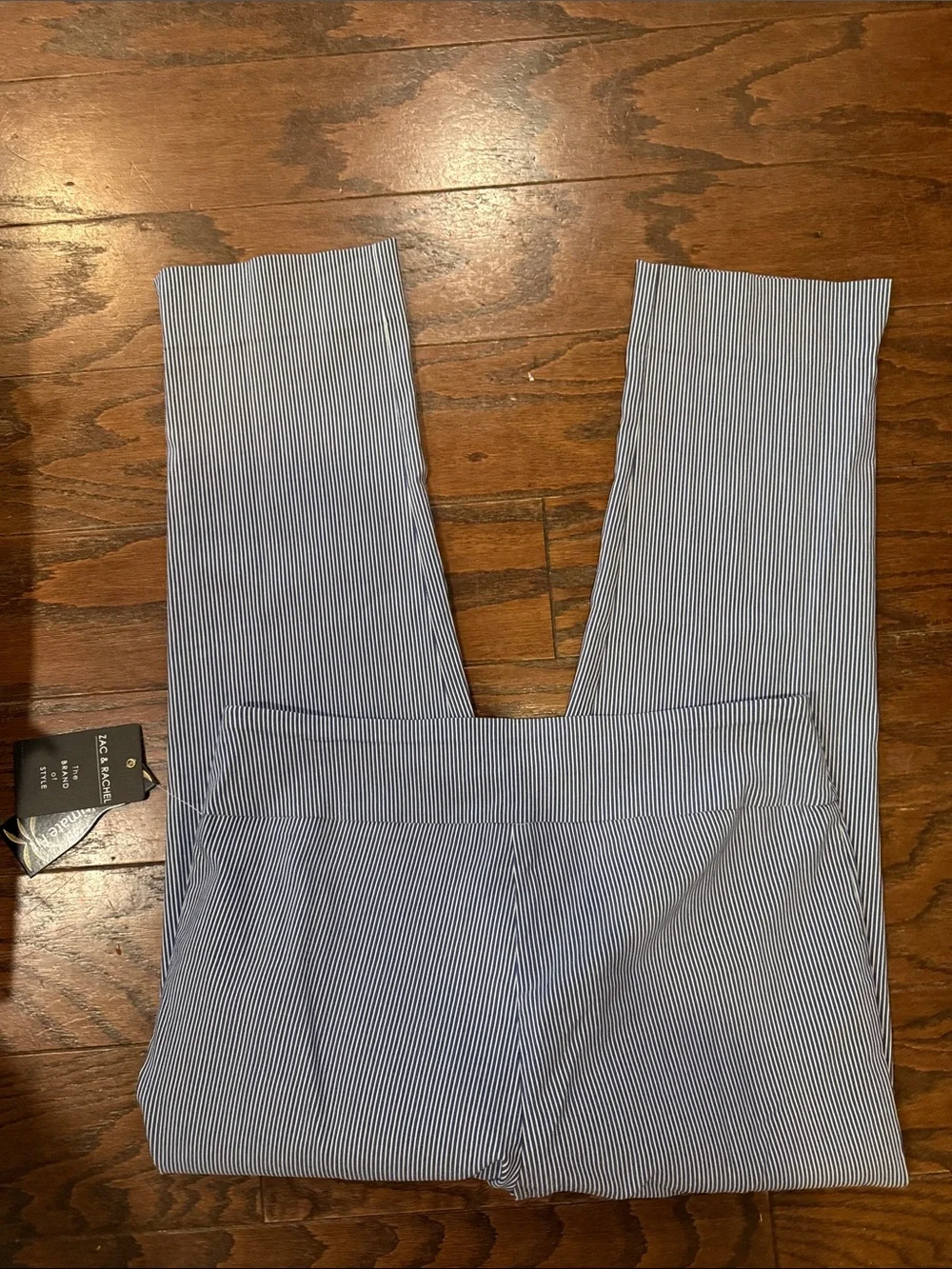 Zac & Rachel NWT blue/white striped pull on pants, size 14 - Picture 6 of 8